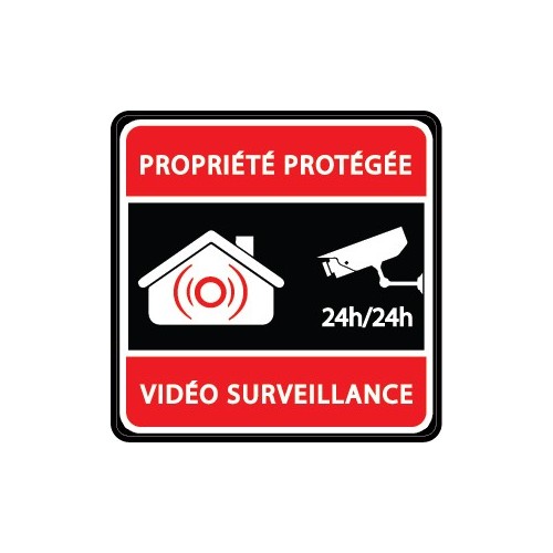 Adesivo di proprietà al di sotto di video sorveglianza allarme logo n°8 adesivo