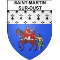 Saint-Martin-sur-Oust 56 ville sticker blason écusson autocollant adhésif