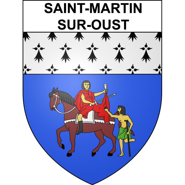 Saint-Martin-sur-Oust Sticker wappen, gelsenkirchen, augsburg, klebender aufkleber