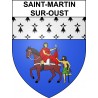 Saint-Martin-sur-Oust 56 ville sticker blason écusson autocollant adhésif