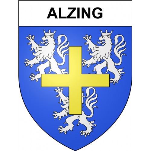 Pegatinas escudo de armas de Alzing adhesivo de la etiqueta engomada