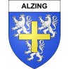 Alzing 57 ville sticker blason écusson autocollant adhésif