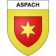 Pegatinas escudo de armas de Aspach adhesivo de la etiqueta engomada