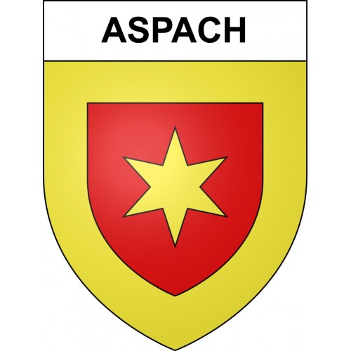 Aspach Sticker wappen, gelsenkirchen, augsburg, klebender aufkleber