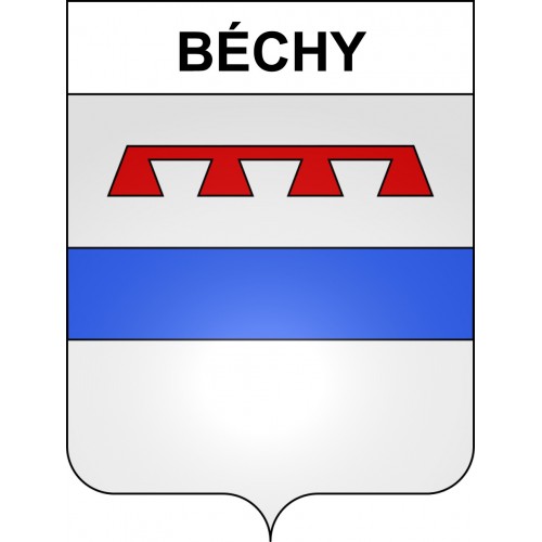 Pegatinas escudo de armas de Béchy adhesivo de la etiqueta engomada