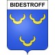 Pegatinas escudo de armas de Bidestroff adhesivo de la etiqueta engomada