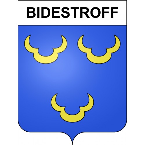 Pegatinas escudo de armas de Bidestroff adhesivo de la etiqueta engomada