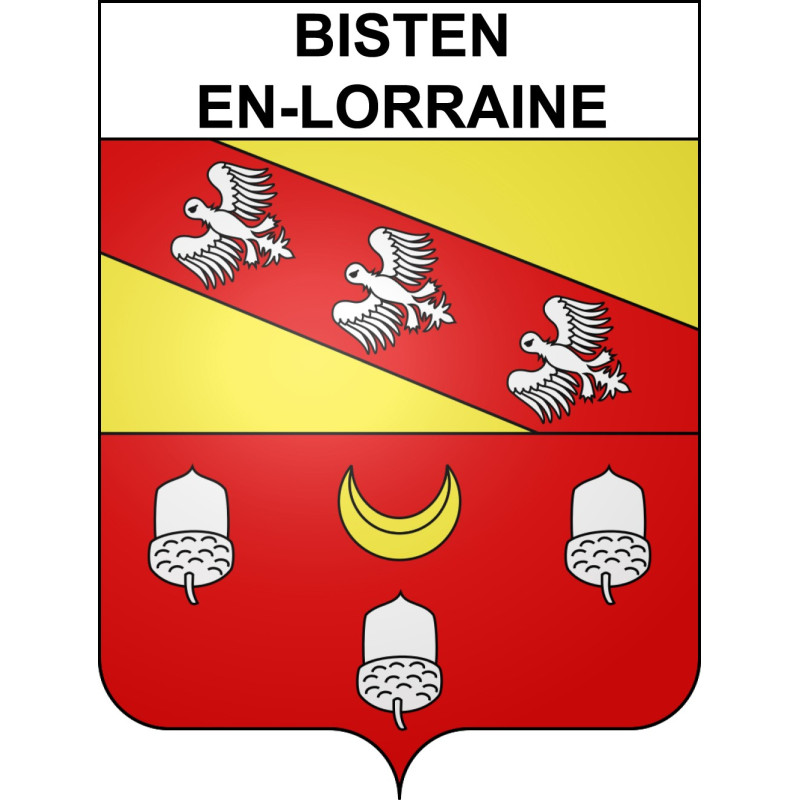 Stickers coat of arms Bisten-en-Lorraine adhesive sticker