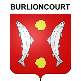 Pegatinas escudo de armas de Burlioncourt adhesivo de la etiqueta engomada