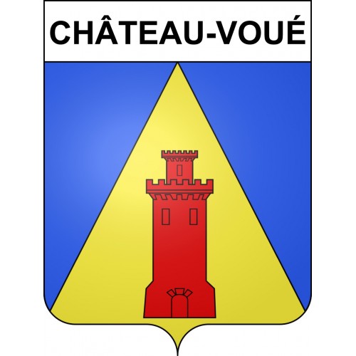 Château-Voué 57 ville sticker blason écusson autocollant adhésif