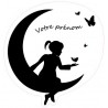 sticker personnalisable fee lune