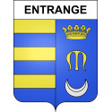 Pegatinas escudo de armas de Entrange adhesivo de la etiqueta engomada