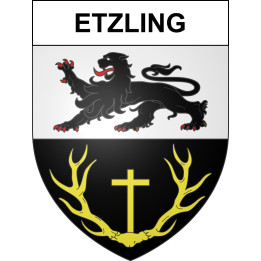 Pegatinas escudo de armas de Etzling adhesivo de la etiqueta engomada