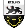 Pegatinas escudo de armas de Etzling adhesivo de la etiqueta engomada