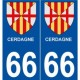 66 Cerdagne sticker autocollant plaque