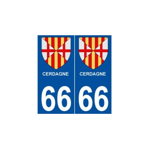 66 Cerdagne sticker autocollant plaque