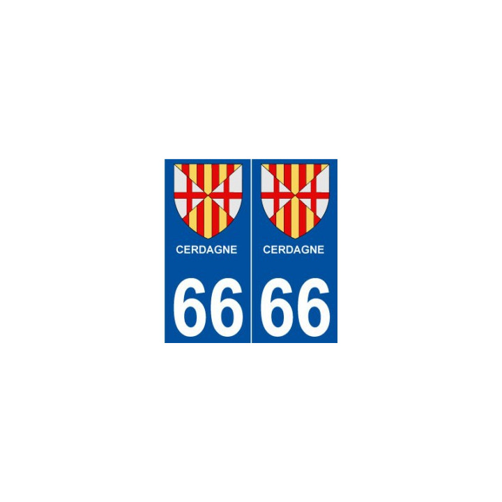 66 Cerdagne sticker autocollant plaque