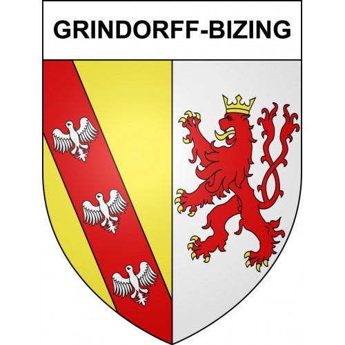 Grindorff-Bizing Sticker wappen, gelsenkirchen, augsburg, klebender aufkleber