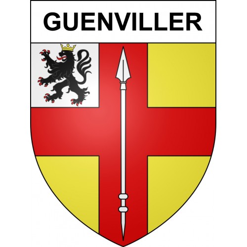 Guenviller 57 ville sticker blason écusson autocollant adhésif