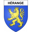 Pegatinas escudo de armas de Hérange adhesivo de la etiqueta engomada