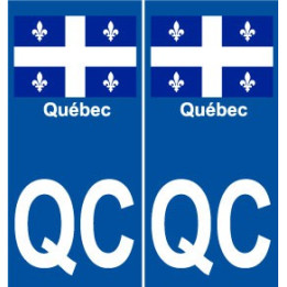 Québec QC ville monde sticker autocollant plaque