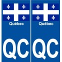 La ciudad de Quebec, QC mundo en la ciudad de etiqueta de la pared etiqueta engomada de la placa