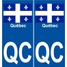 Québec QC ville monde sticker autocollant plaque