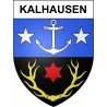 Pegatinas escudo de armas de Kalhausen adhesivo de la etiqueta engomada