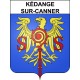 Pegatinas escudo de armas de Kédange-sur-Canner adhesivo de la etiqueta engomada
