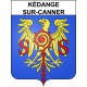 Pegatinas escudo de armas de Kédange-sur-Canner adhesivo de la etiqueta engomada