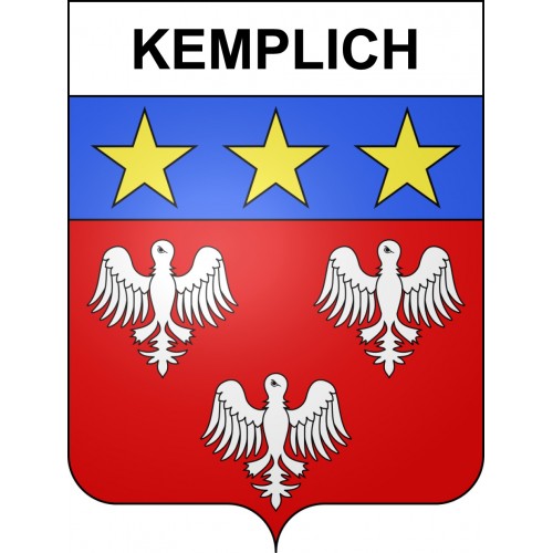 Pegatinas escudo de armas de Kemplich adhesivo de la etiqueta engomada