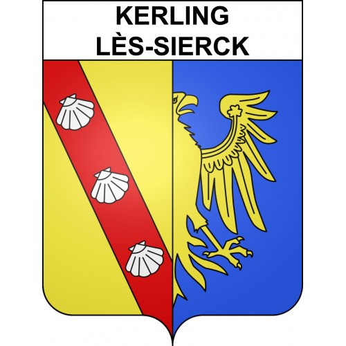 Kerling-lès-Sierck 57 ville sticker blason écusson autocollant adhésif