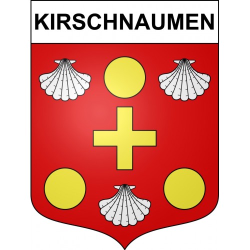 Pegatinas escudo de armas de Kirschnaumen adhesivo de la etiqueta engomada