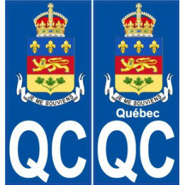 Québec QC ville je me souviens monde sticker autocollant plaque