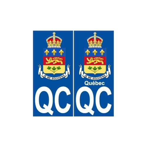 Québec QC ville je me souviens monde sticker autocollant plaque