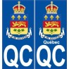 La ciudad de Quebec, QC de la ciudad me recuerda mundial de la etiqueta engomada de la etiqueta engomada de la placa