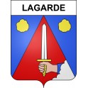 Pegatinas escudo de armas de Lagarde adhesivo de la etiqueta engomada