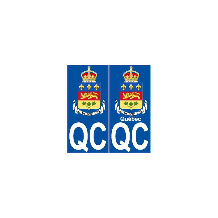 Québec QC ville je me souviens monde sticker autocollant plaque
