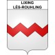 Pegatinas escudo de armas de Lixing-lès-Rouhling adhesivo de la etiqueta engomada
