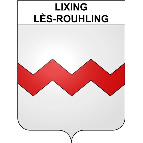 Pegatinas escudo de armas de Lixing-lès-Rouhling adhesivo de la etiqueta engomada
