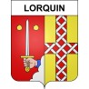 Pegatinas escudo de armas de Lorquin adhesivo de la etiqueta engomada