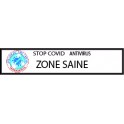 Autocollant Sticker anti microbe antivirus pour toutes surfaces ZONE SAINE logo36430