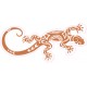 salamandre maori Lizard MARRON logo 652 autocollant sticker