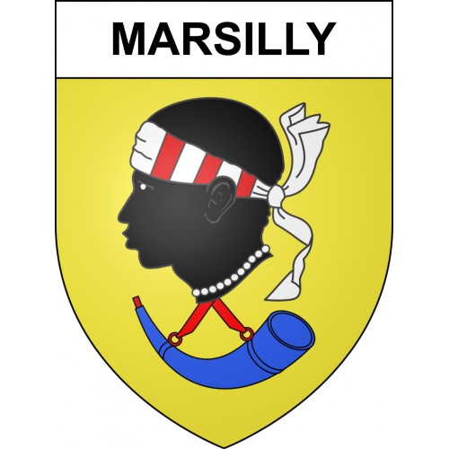 Stickers coat of arms Marsilly adhesive sticker