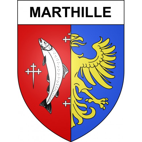 Stickers coat of arms Marthille adhesive sticker