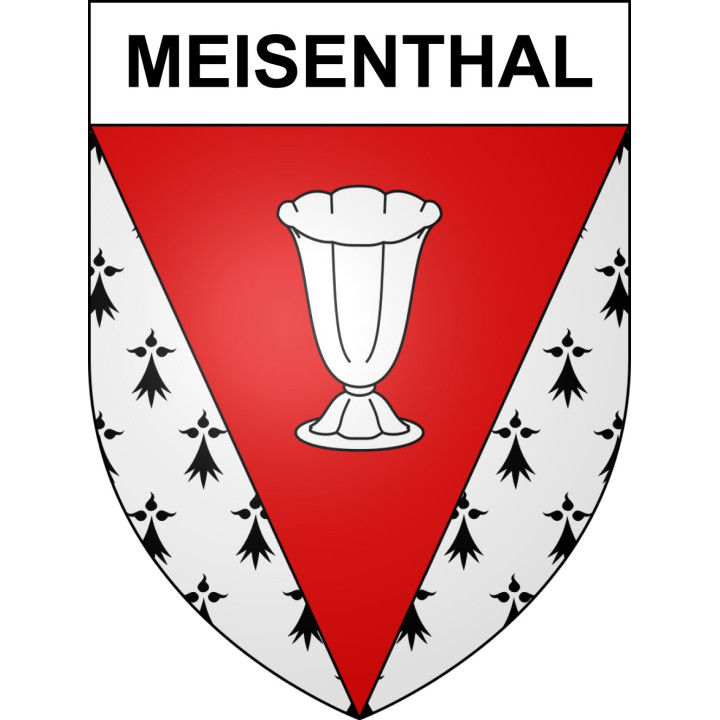 Pegatinas escudo de armas de Meisenthal adhesivo de la etiqueta engomada
