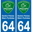 64 Pau placa etiqueta de registro de la ciudad