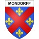 Pegatinas escudo de armas de Mondorff adhesivo de la etiqueta engomada