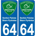 64 Pau placa etiqueta de registro de la ciudad