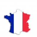 Adesivo Bandiera Mappa Francia adesivo